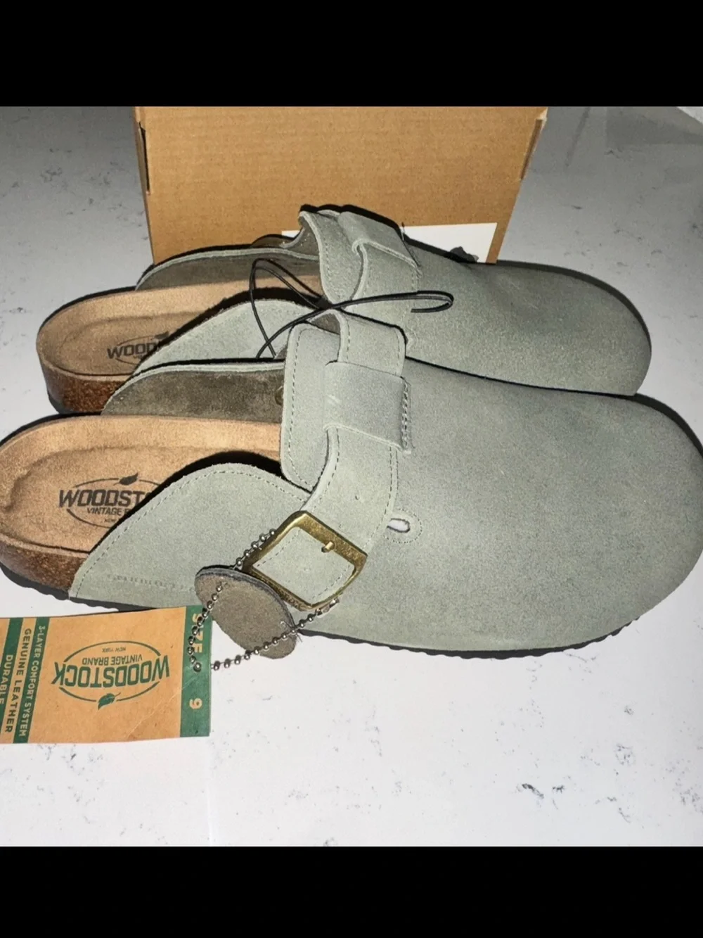 Men's Size 9 Slip-On Clog with Adjustable Strap - Olive Green NWT